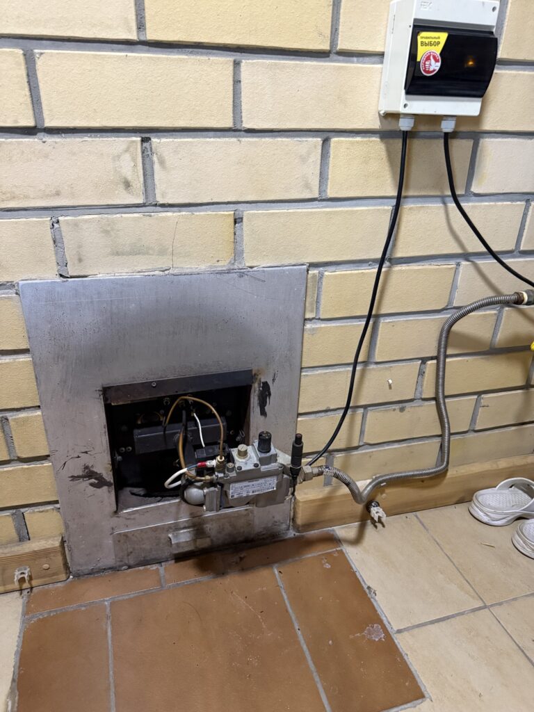 Ремонт газовой горелки в бане.
